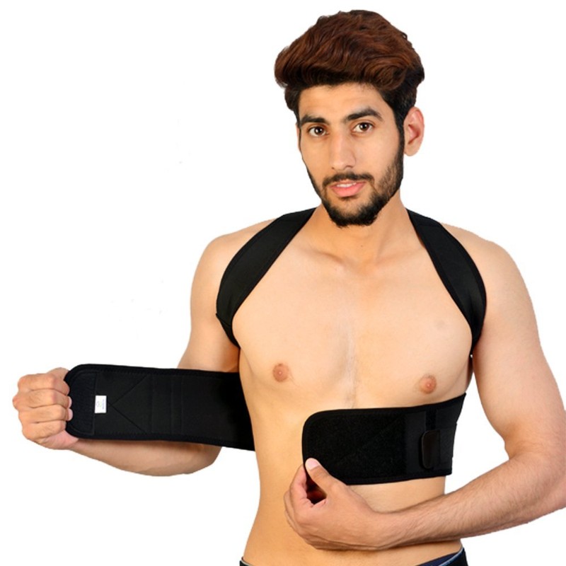 Posture Corrector Deluxe, Magnetic, Adjustable Straps, Neoprene, Four Colours (Medium,