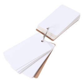 Tofficu Pages Kraft Study Cards Binder Easy Bookmark and Note Index White Note Cards for School Office and Outdoor Use