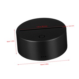 Uonlytech LED Light Base, 4 Pack 16 Colors Acrylic Display Light Stand Base with Remote Control, USB Powered Large Size 3D LED Night Light Holder for Bedroom Living Room