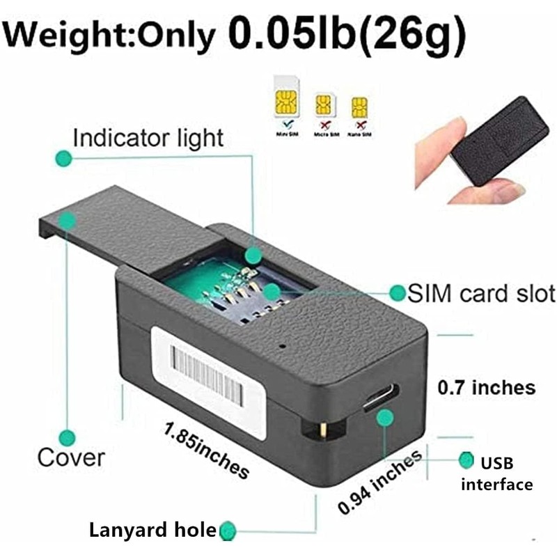 Mini Tracker GPS Tracker Mini Ohne ABO mit Starker Magnet,