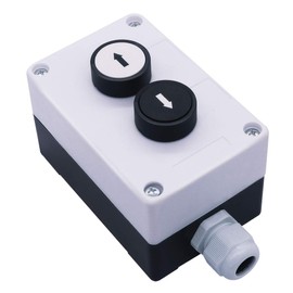 mxuteuk 1 NO Black 1 NO White momentary Switch Control Up-Down Switch Station Box Pushbutton Switches HZ-SX