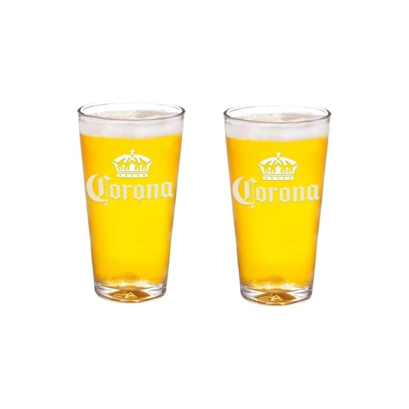 Corona Signature Pint Glasses - Premium Edition - Set of