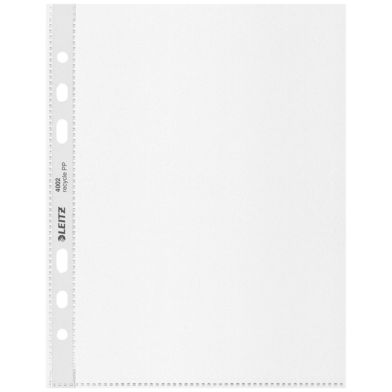 Leitz A5 Pockets, Pack of 25, Punched Plastic Sleeves, Embossed