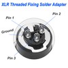 MEIRIYFA XLR 3-Pin Socket Panel Mount Adapter Audio Connector, XLR