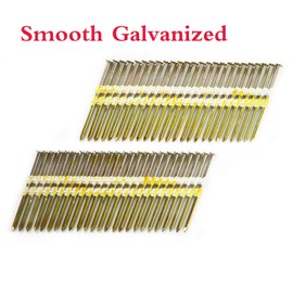 BHTOP 3 Inch Framing Nails, 21 Degree EG Smooth Shank Plastic Collated Nails for Framing Nailer, 3 x .131,(1000 per Box)