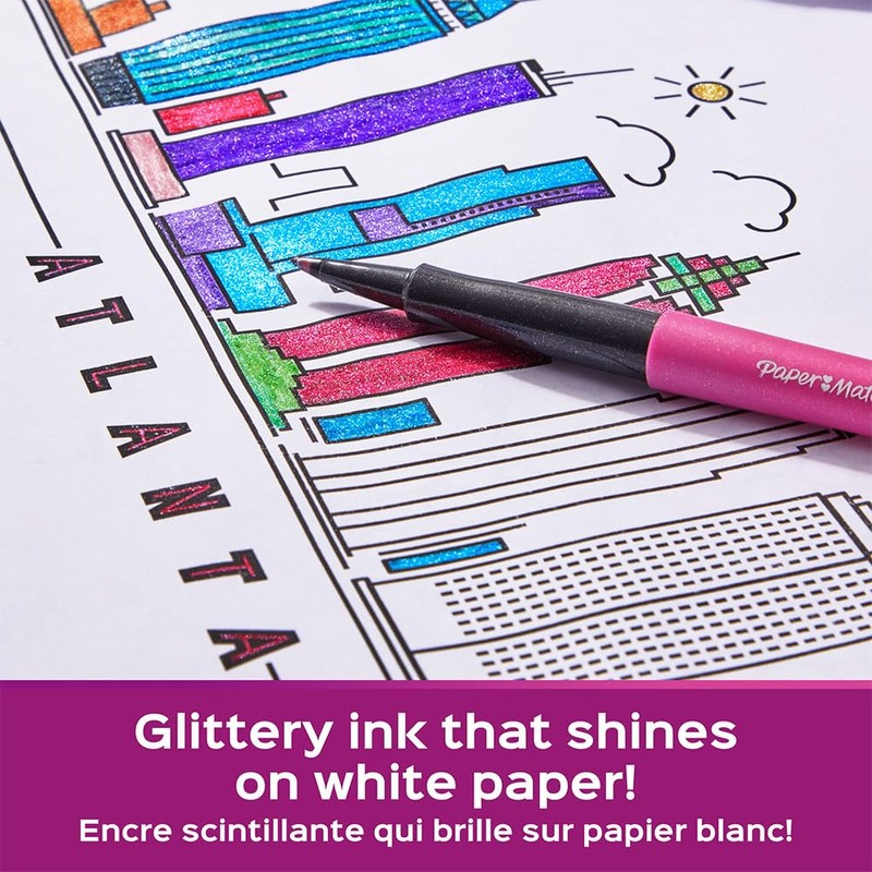 Paper Mate Flair Metallic Glitter Felt Tip Pens | Medium