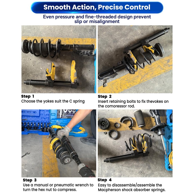 ATPEAM Macpherson Strut Spring Compressor Kit Universal Interchangeable Fork Coil