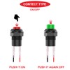 MKBKLLJY Pack of 12 Red/Green Mini Self-Locking On/Off Switch AC