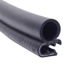 ETOPARS 39" inch 1Meter Car Door Edge Guards U Shape Edge Trim Rubber Seal Protector Stripping Weather Strip with Side Bulb for Boat Van Truck 17mm X 27mm