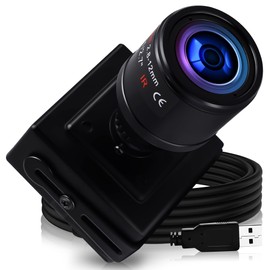 G Varifocal Lens USB Camera Full HD 1080P USB Webcam Mini Camera, 2MP High Speed @ 100 fps USB with Camera, USB 2.0 Web Cameras, Plug & Play, 2.8-12 mm Varifocal USB Camera with UVC for Android Linux