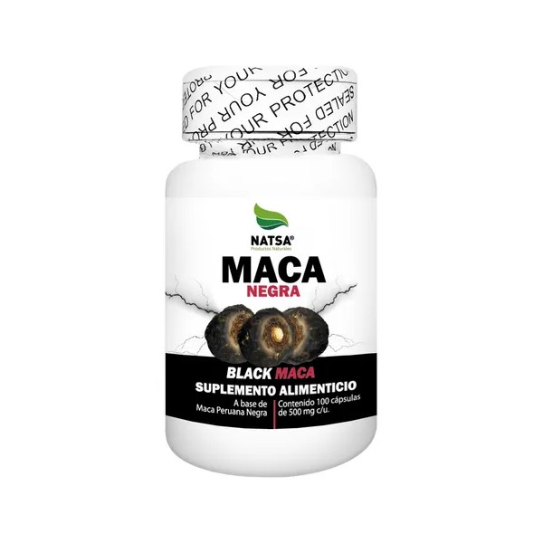 Maca Negra, Black Maca 100 Cápsulas, Calidad Premium Sabor Natural