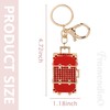 Framendino, 3 Pack Mini Suitcase Keychain Metal Key Chains for