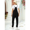 Fisoew Women's Summer Sleeveless Loose Casual V Neck Jumpsuits Spaghetti