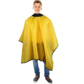 NeoCape Unigown PTFE Coated Children's Hairdressing Gown - Premium Barber Cape with built-in Neoprene HairStop Collar (Amber)