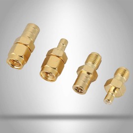 4 Types DAB Car Radio Antenna RF Converter SMA to SMB Adapter Set Including SMB Female to SMA Male, SMB Female to SMB Female, SMA Male to SMB Male, SMA Female to SMB Male