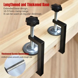 NS Juvyig G Clamps for Woodwork, Adjustable Screw Small Clamps, Universal Table Clamps Wood Clamps for Woodworking, Mini Bar Clamp for Carpentry DIY Projects(2pcs)