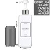Empty Plastic Pump Bottles Square Shampoo Bottle Conditioner Soap Lotion