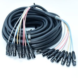 Arklove DMX Cable 50ft Snake Cables Audio Balanced Patch XLR to XLR 8 Channel Connector Digital Splitter Microphones Stage & Studio Recording Studio Equipment Profesional Live Cable