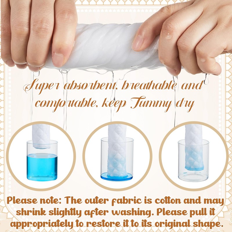 6 Pcs Cotton Tummy Liners for Sweat Rash Under Belly