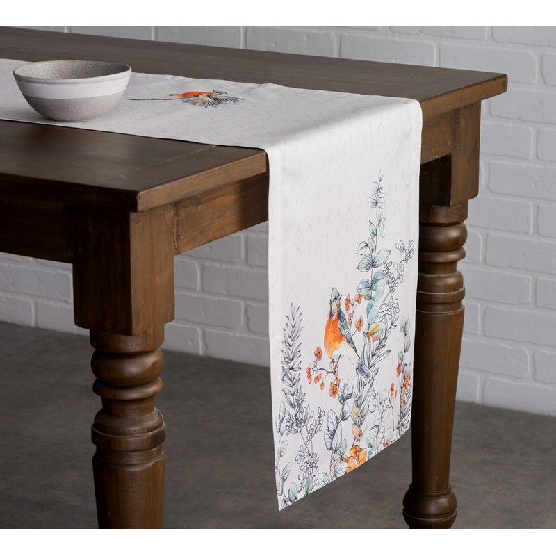 Maison d'Hermine Thanksgiving / Christmas Table Runner, 100% Cotton, 50