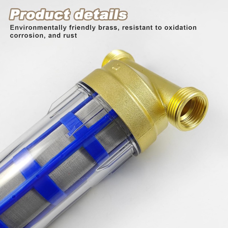 360 Degree High Pressure Backwash Filter, Reusable Spin-Down Sediment Water