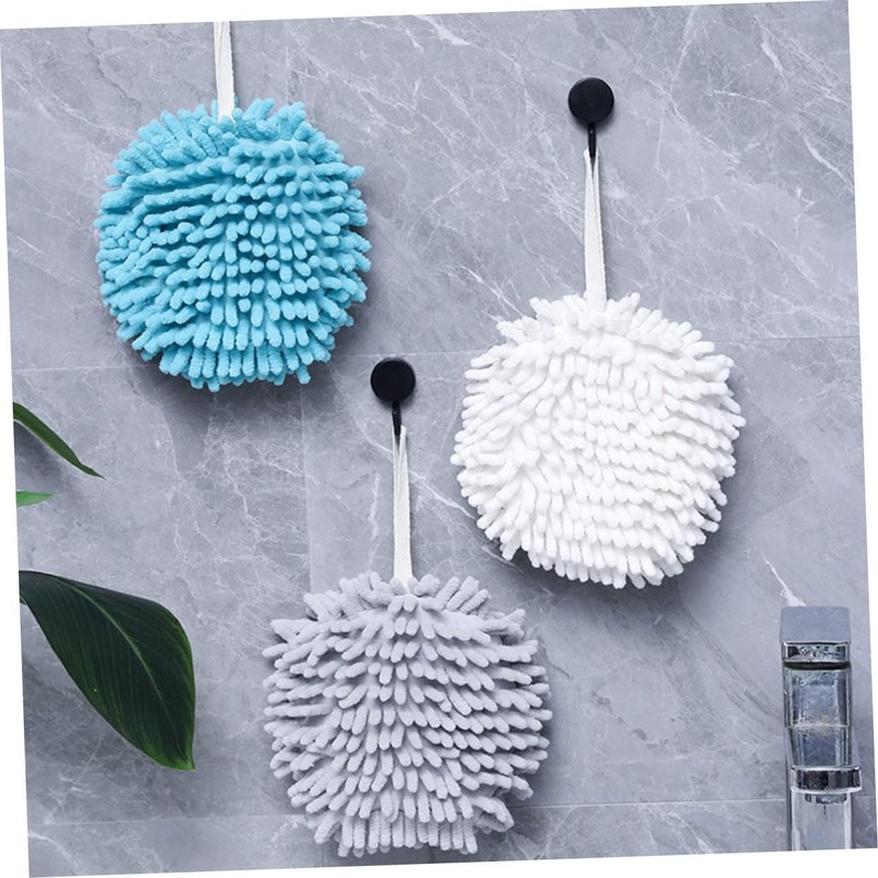 SHOWERORO 3Pcs Kitchen Towel Absorbent Hanging Hand Towels for Bathroom