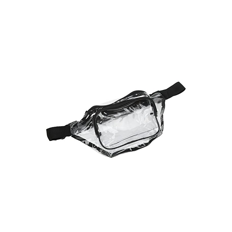 Riñonera Transparente, Riñonera Transparente PVC Multifuncional para Salidas Diarias (Negro)