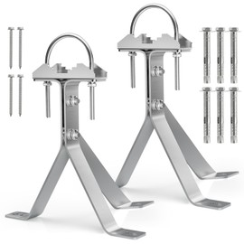 SS304 Antenna Wall Mount 9 Inch Tall Heavy-Duty Stand Off Wall Mast Mount Windproof Antenna Mounting Bracket