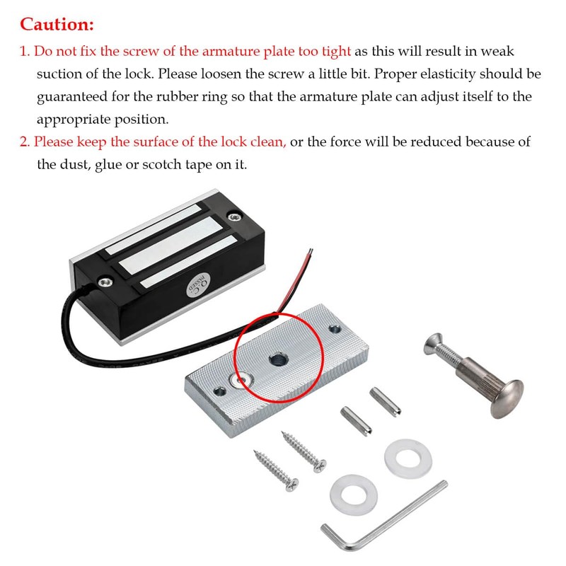 Electric Magnetic Lock 60KG 130LBS Holding Force Electromagnet Lock 12V