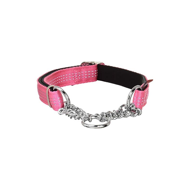 Meister Collar Master Cushion Half Chain Collar Pink x Black