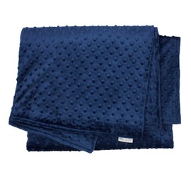 MEG Original Navy Blue Minky Dot Baby Boy Crib/Nursery Blanket
