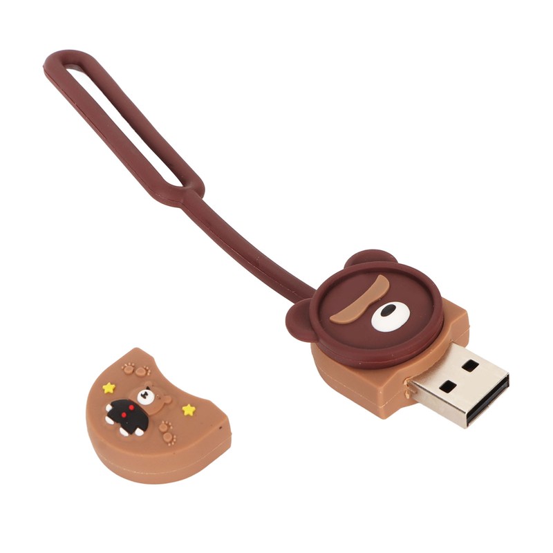 Cartoon USB Flash Drive Brown Bear Standard USB2.0 Plug and
