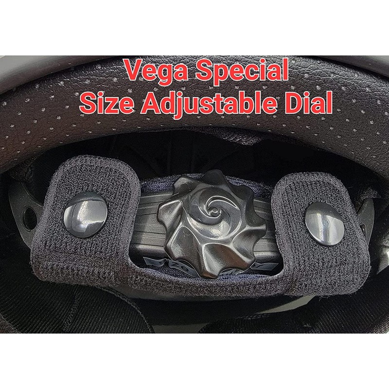 Vega Motorcycle Warrior II Half Helmet with Special Size Adjuster