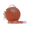 Catwalk Collection Handbags - Women's Round Leather Shoulder Bag -
