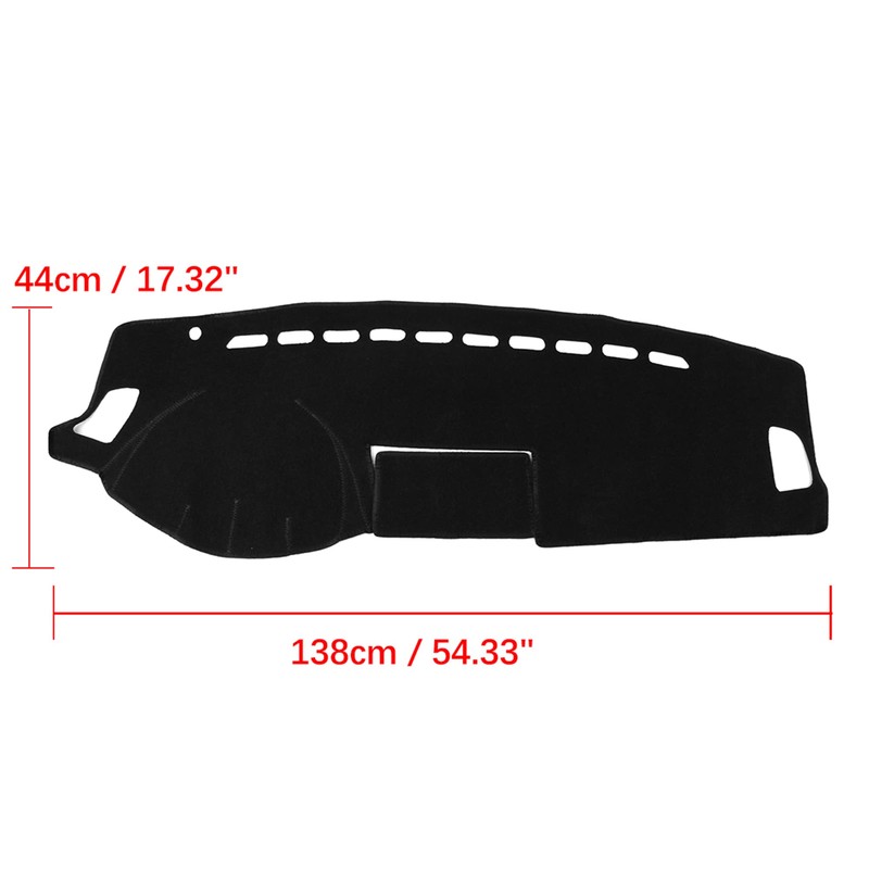 X AUTOHAUX Car Dashboard Cover Nonslip Black Sun Pad for