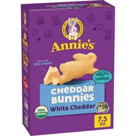 Annie's Organic White Cheddar Bunnies Baked Snack Crackers, 7.5 oz