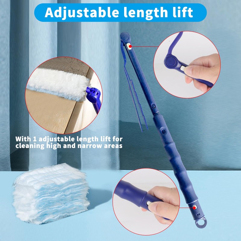 30 Pcs Fluffy Duster, Disposable Electrostatic Duster With 2 Handles