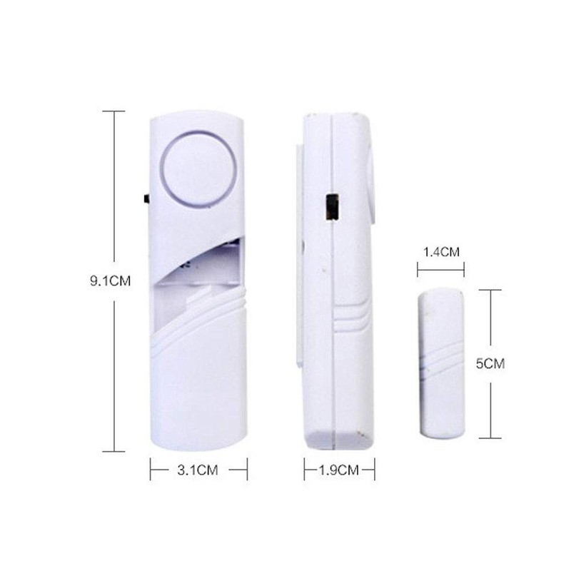 Door Window Security Alarm, Adsorption Security Buzzer, 95 dB Loud