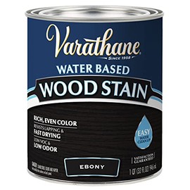 Varathane 381120 Water Based Wood Stain, Quart, Ebony