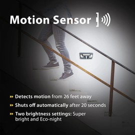 Bell Howell Solar Bionic Wall Light Solar Lights Outdoor with Motion Sensor (White Light 6500K)