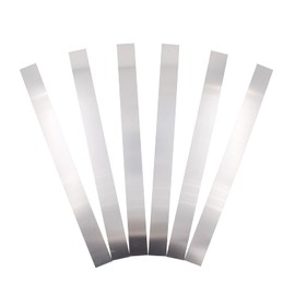 6pcs 304 Stainless Steel Strips Thin Metal Strips Bendable Gap Filler Trim Welding Accessories Decorative Strips Finishing Sheet (11.8 x 1 Inch)