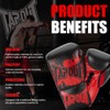 Tapout Angelus 960012 Leather Boxing Gloves Black / Red 08