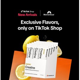 Momentous Creatine Lemon Flavor - 30 Servings (2 Boxes of 15-Count Travel Pouches) | TikTok Shop Exclusive