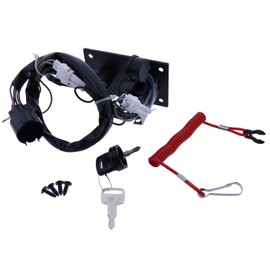 Holdia 37100-96J24 Marine Outboard Single Engine Ignition Key Switch Panel Compatible with Suzuki Outboard Boat Motor Engine