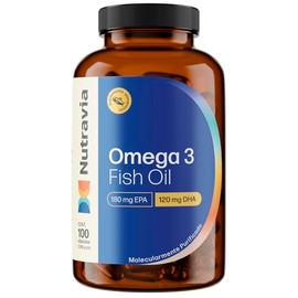 Omega 3 Fish Oil 1000 mg Vitaminas para Mujeres y Hombres - Aceite de Pescado de Anchoa Ácidos Grasos Omega-3 180mg EPA y 120mg DHA Suplementos Alimen