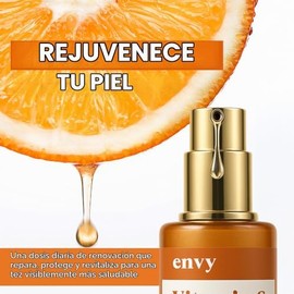 Envy Suero De Vitamina C Con Vitamina E Y Glicerina Piel, Reducción De Manchas Oscuras Y Antienvejecimiento, Suero Hidratante Para La Piel De Vidrio
