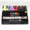 POSCA Marker 2.5mm - Gold/Silver/White/Yellow/Light Blue/Pink/Red/Black (Pack of 8)