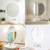 JUNEBRUSHS Oval Mirror, Acrylic Oval Bathroom Mirrors Unbreakable Frameless Wall-Mounted
