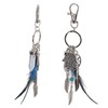 Tnfeeon Dreamcatcher Key Fob, Natural Turquoise Gemstone Feather Palm Lucky