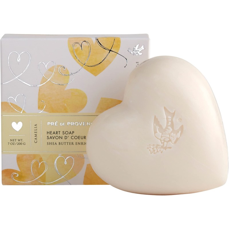 Pre de Provence Heart Shaped Gift Soap, 200 Gram, Camelia